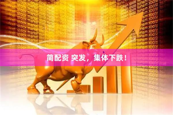 简配资 突发，集体下跌！